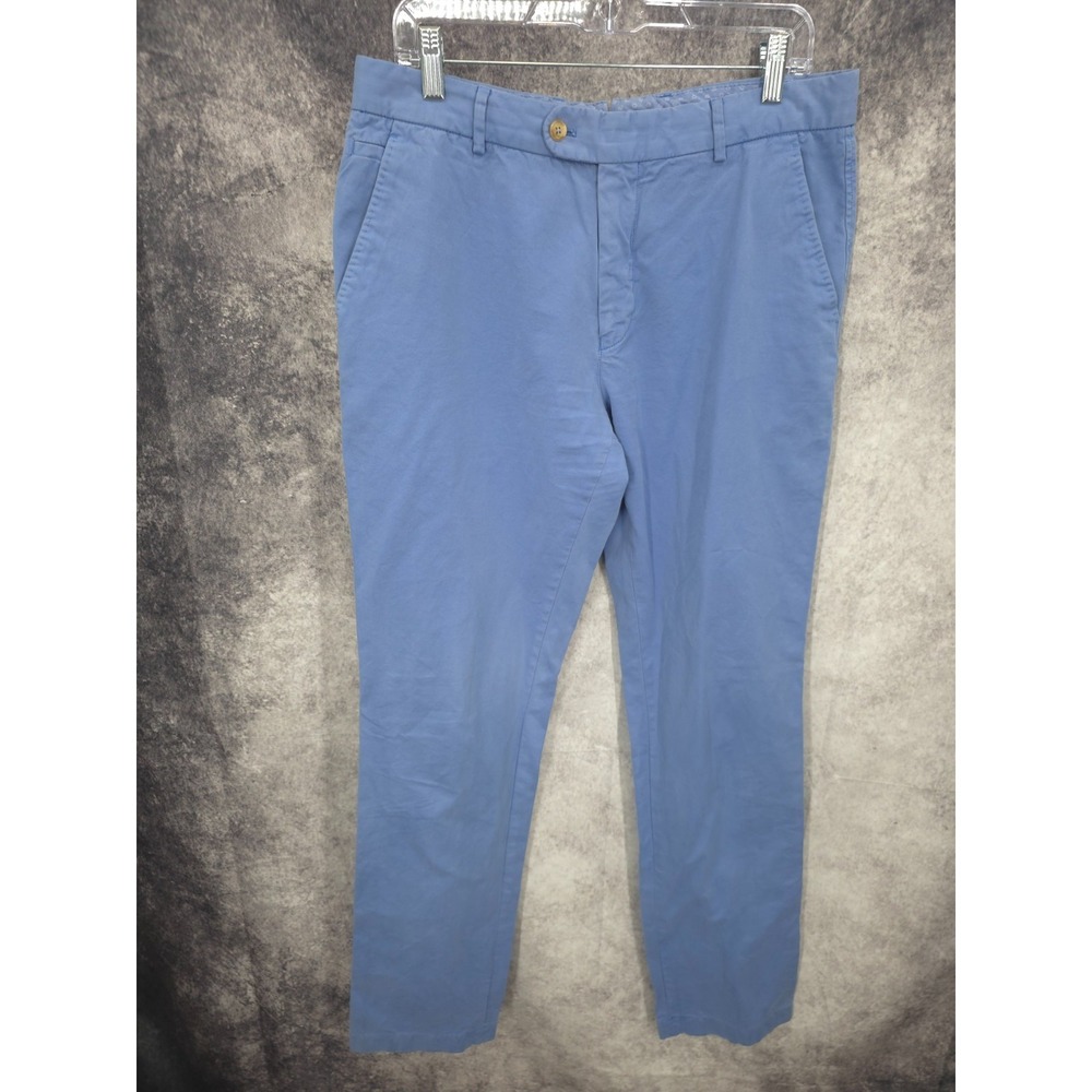 J.McLaughlin Pants Mens 34 x 34  Blue Chino Straight Leg Preppy‎ Cotton